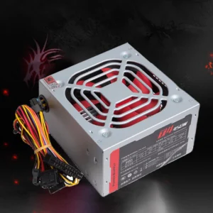 Fonte de alimentação para PC gamer de 200W, com pico de 450W, formato ATX, silenciosa, 4 pinos e 2 portas SATA para computadores desktop.